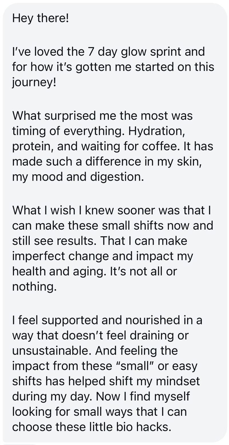 DM from a Sprint participant — 'What surprised me the most was the timing of everything.'