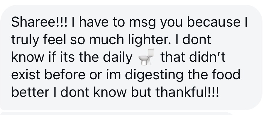 A real message from a woman in the program